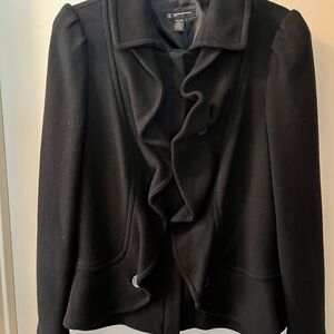Black Ruffled Women's Jacket